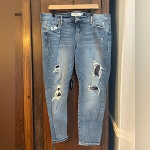 Torrid Blue Distressed Boyfriend Jeans